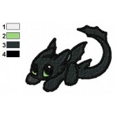 Toothless How to Train your Dragon Embroidery Design